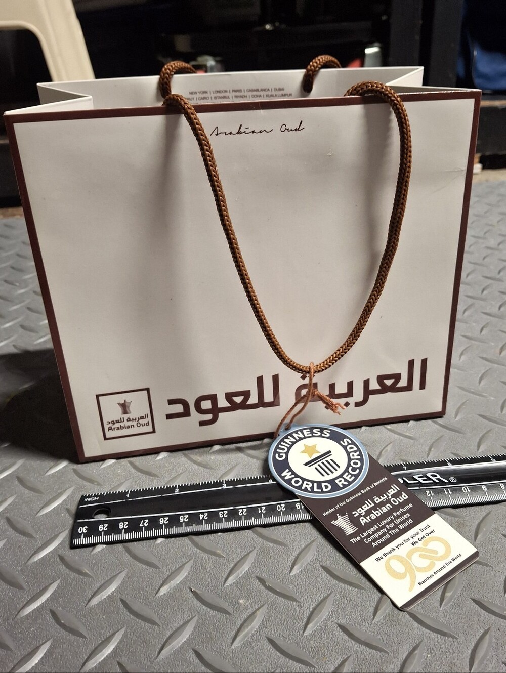 Authentic ARABIAN OUD Luxury Gift Shopping Bag – Saudi Arabia – Arabic Text